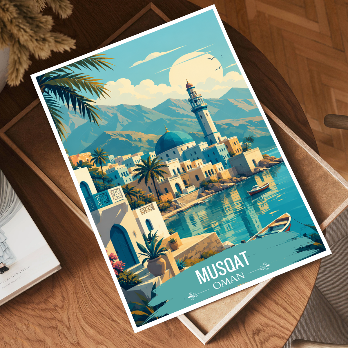 Royal Musqat - Oman - Travel Art Wall Deco Poster - Art Print - Travel Art Poster