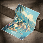 Royal Musqat - Oman - Travel Art Wall Deco Poster - Art Print - Travel Art Poster