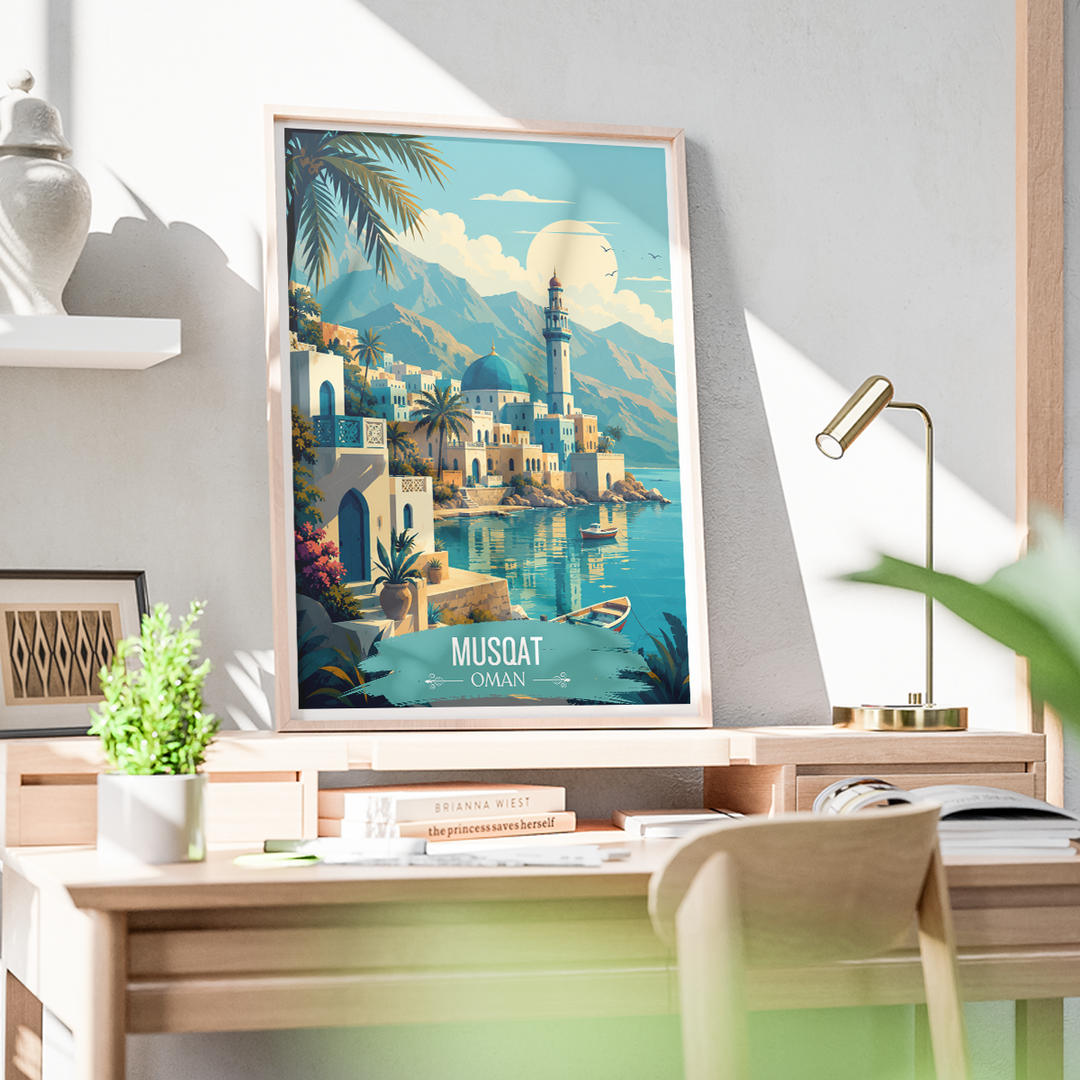Royal Musqat - Oman - Travel Art Wall Deco Poster - Art Print - Travel Art Poster