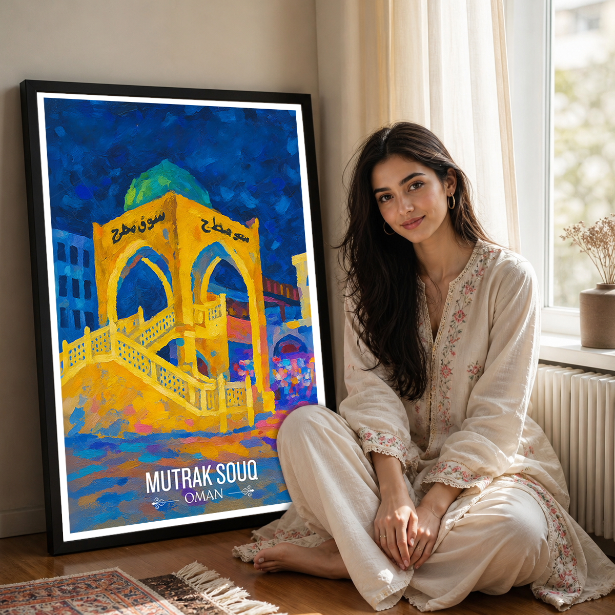 Mutrah Souq - Oman - Travel Art Wall Deco Poster - Art Print - Travel Art Poster