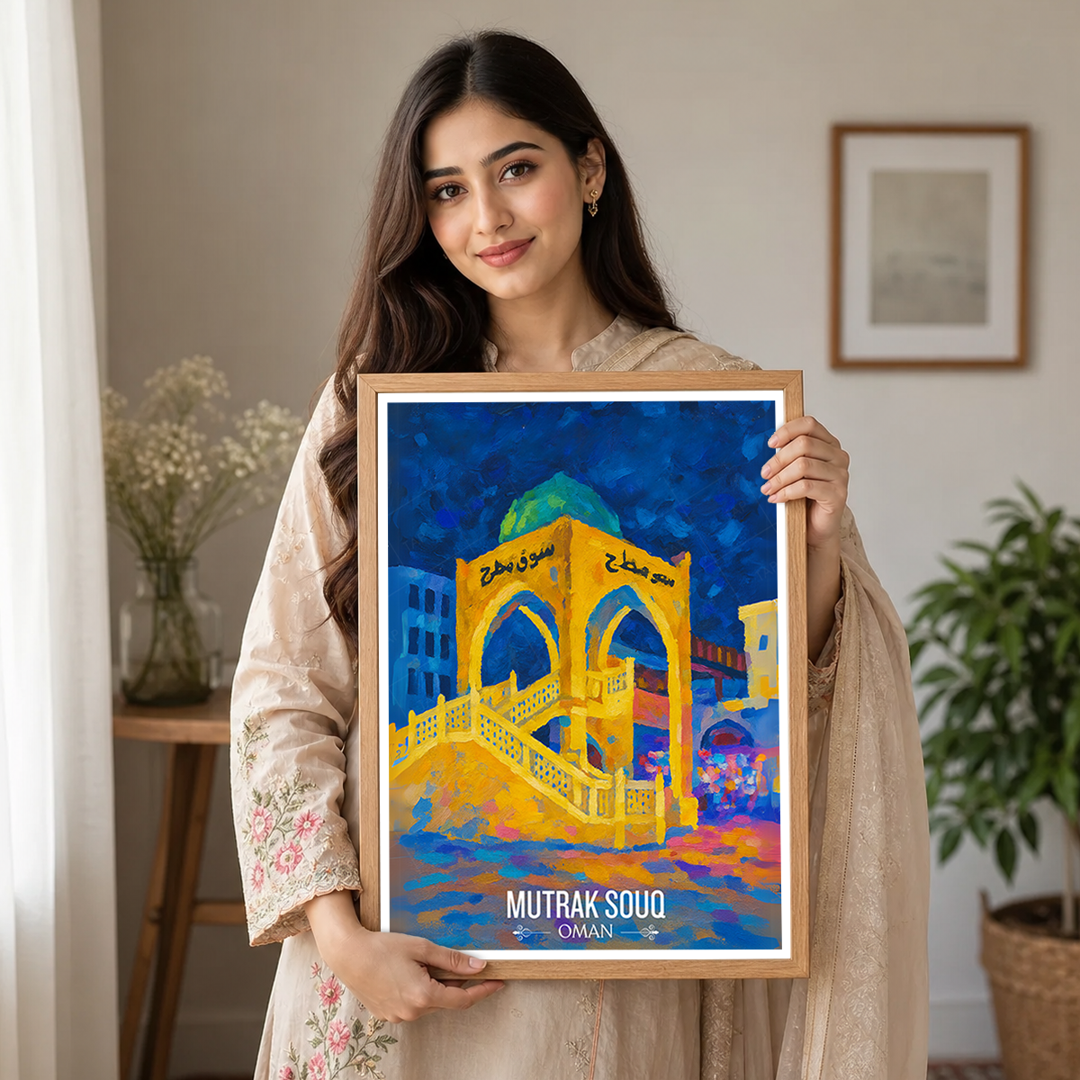 Mutrah Souq - Oman - Travel Art Wall Deco Poster - Art Print - Travel Art Poster