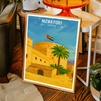 Nizwa Fort - Oman - Travel Art Wall Deco Poster - Art Print - Travel Art Poster