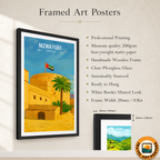 Nizwa Fort - Oman - Travel Art Wall Deco Poster - Art Print - Travel Art Poster