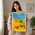 Nizwa Fort - Oman - Travel Art Wall Deco Poster - Art Print - Travel Art Poster