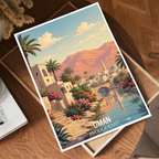 Oman - Travel Art Wall Deco Poster - Art Print - Travel Art Poster