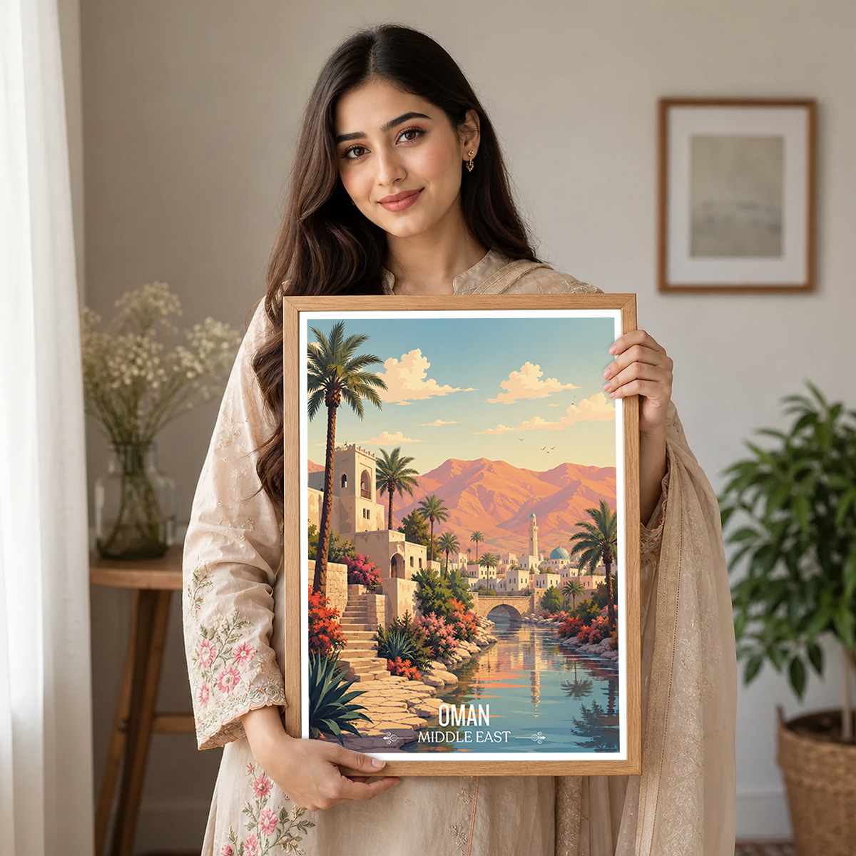 Oman - Travel Art Wall Deco Poster - Art Print - Travel Art Poster
