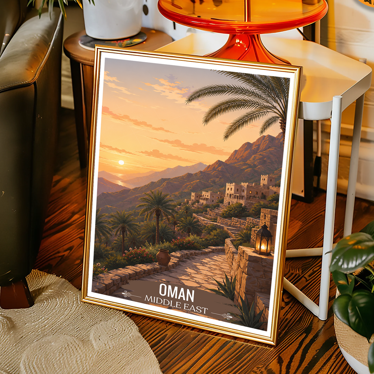 Majestic Oman - Travel Art Wall Deco Poster - Art Print - Travel Art Poster