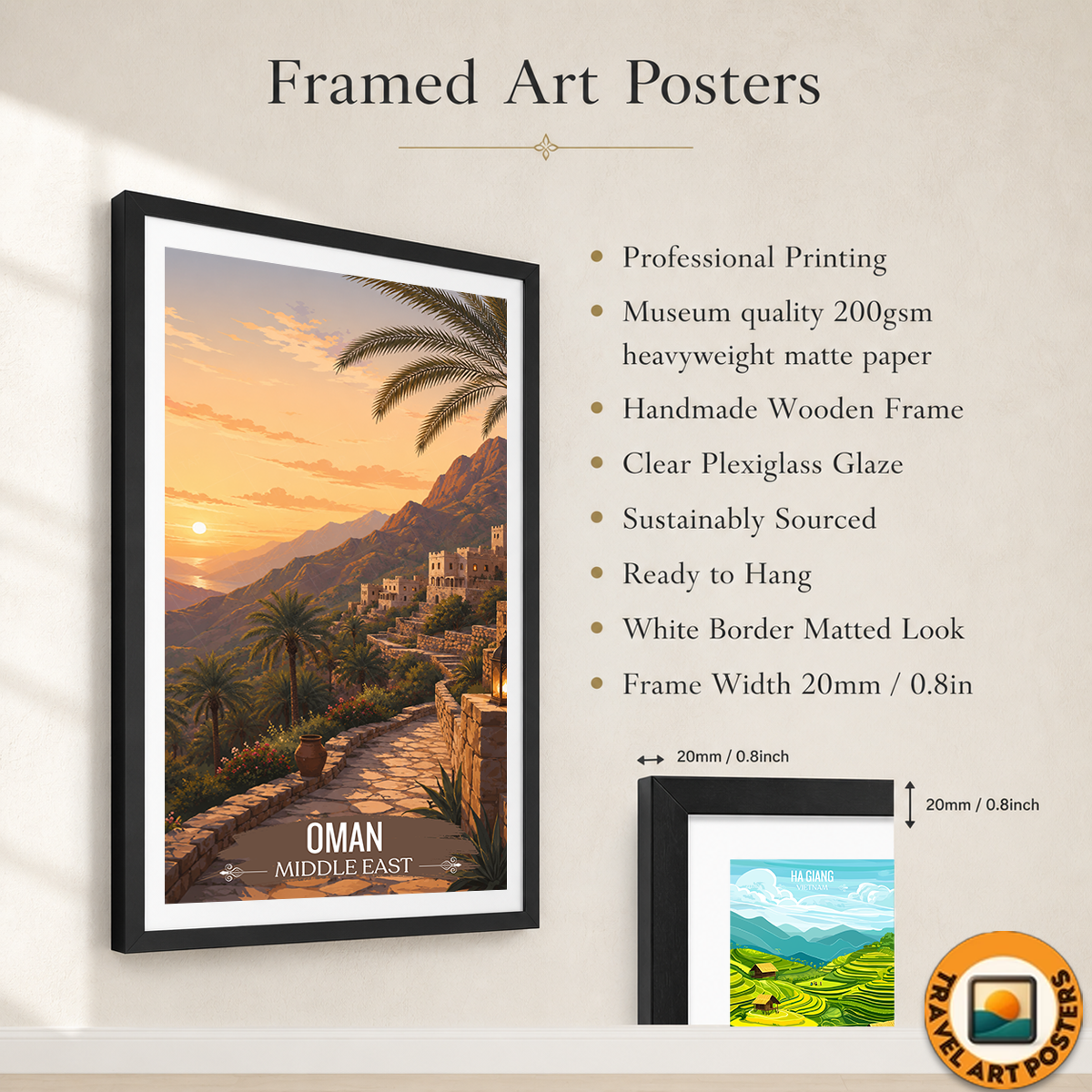 Majestic Oman - Travel Art Wall Deco Poster - Art Print - Travel Art Poster