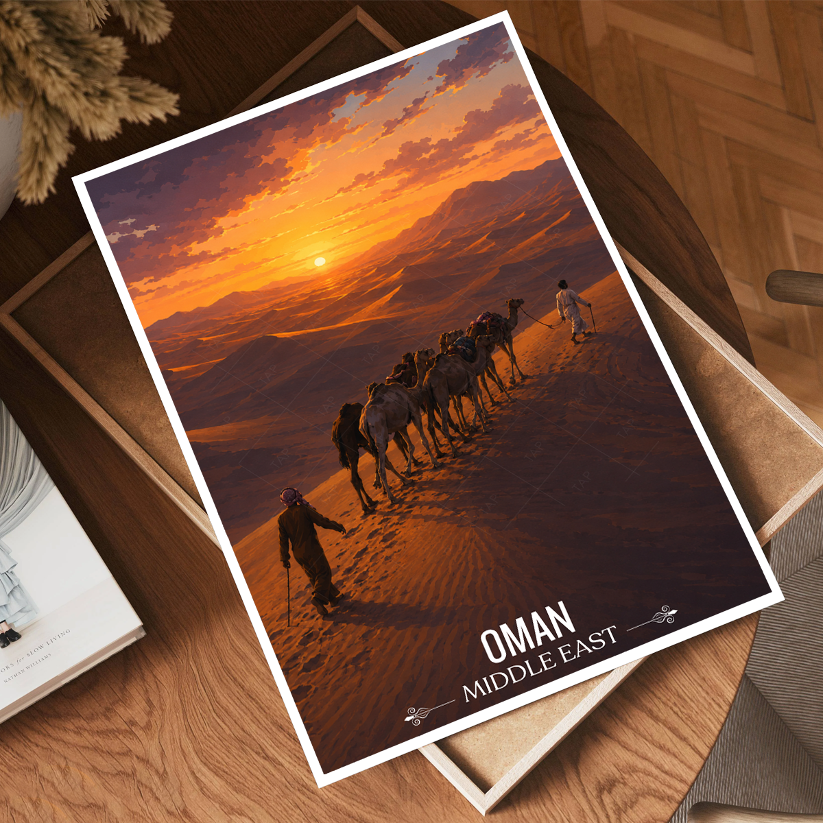 Oman Sunset - Travel Art Wall Deco Poster - Art Print - Travel Art Poster