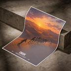 Oman Sunset - Travel Art Wall Deco Poster - Art Print - Travel Art Poster