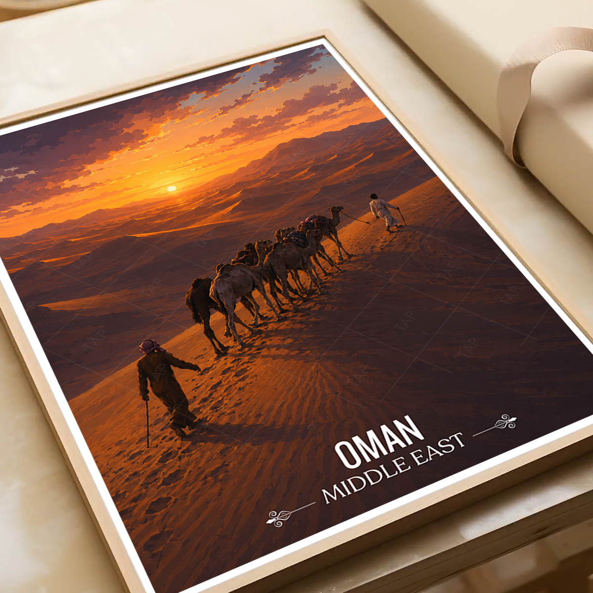 Oman Sunset - Travel Art Wall Deco Poster - Art Print - Travel Art Poster