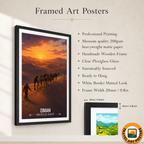 Oman Sunset - Travel Art Wall Deco Poster - Art Print - Travel Art Poster