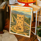Salalah Clock Tower - Oman - Travel Art Wall Deco Poster - Art Print - Travel Art Poster