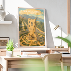 Salalah Clock Tower - Oman - Travel Art Wall Deco Poster - Art Print - Travel Art Poster