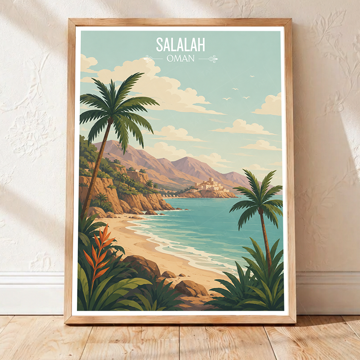 Salalah - Oman - Travel Art Wall Deco Poster - Art Print - Travel Art Poster