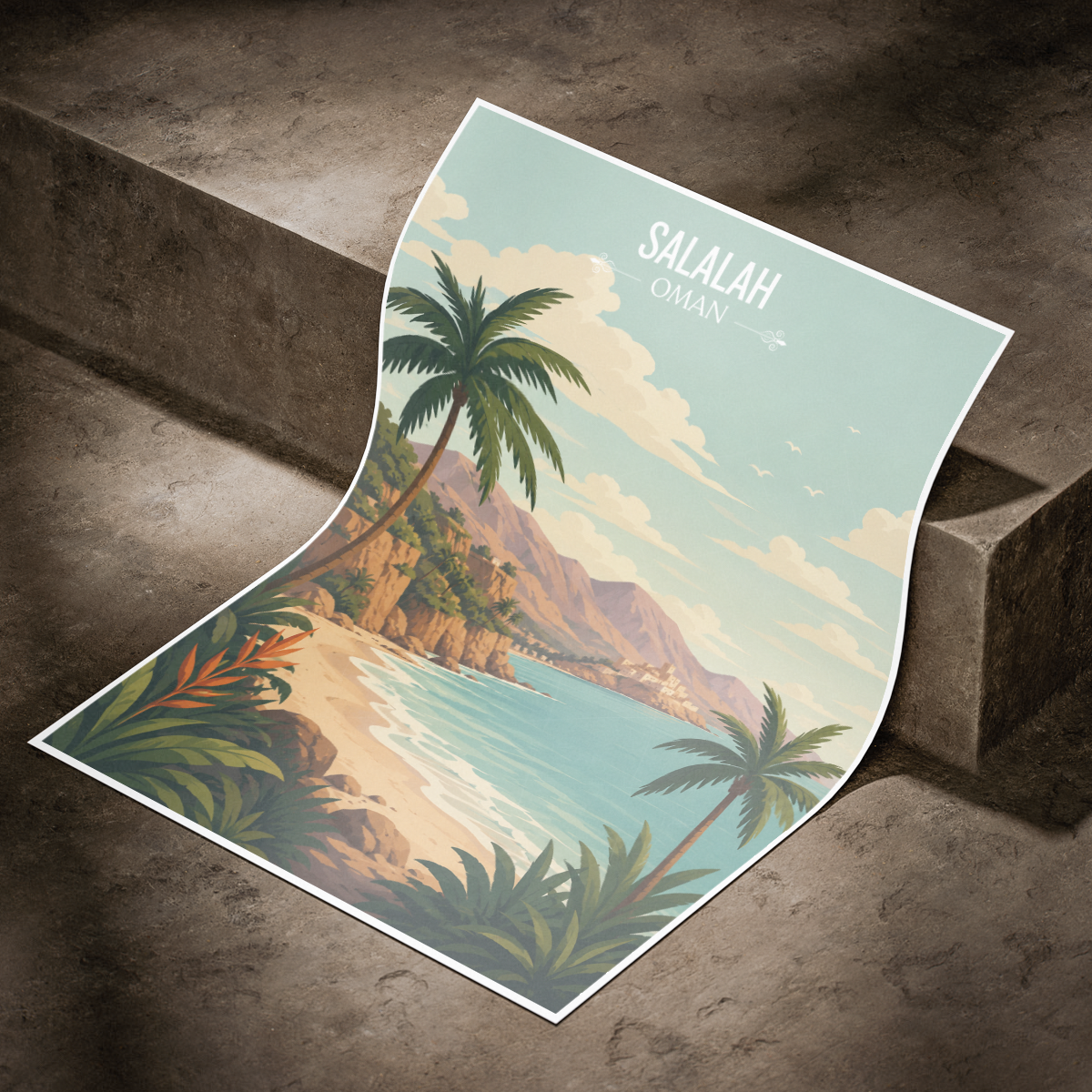 Salalah - Oman - Travel Art Wall Deco Poster - Art Print - Travel Art Poster