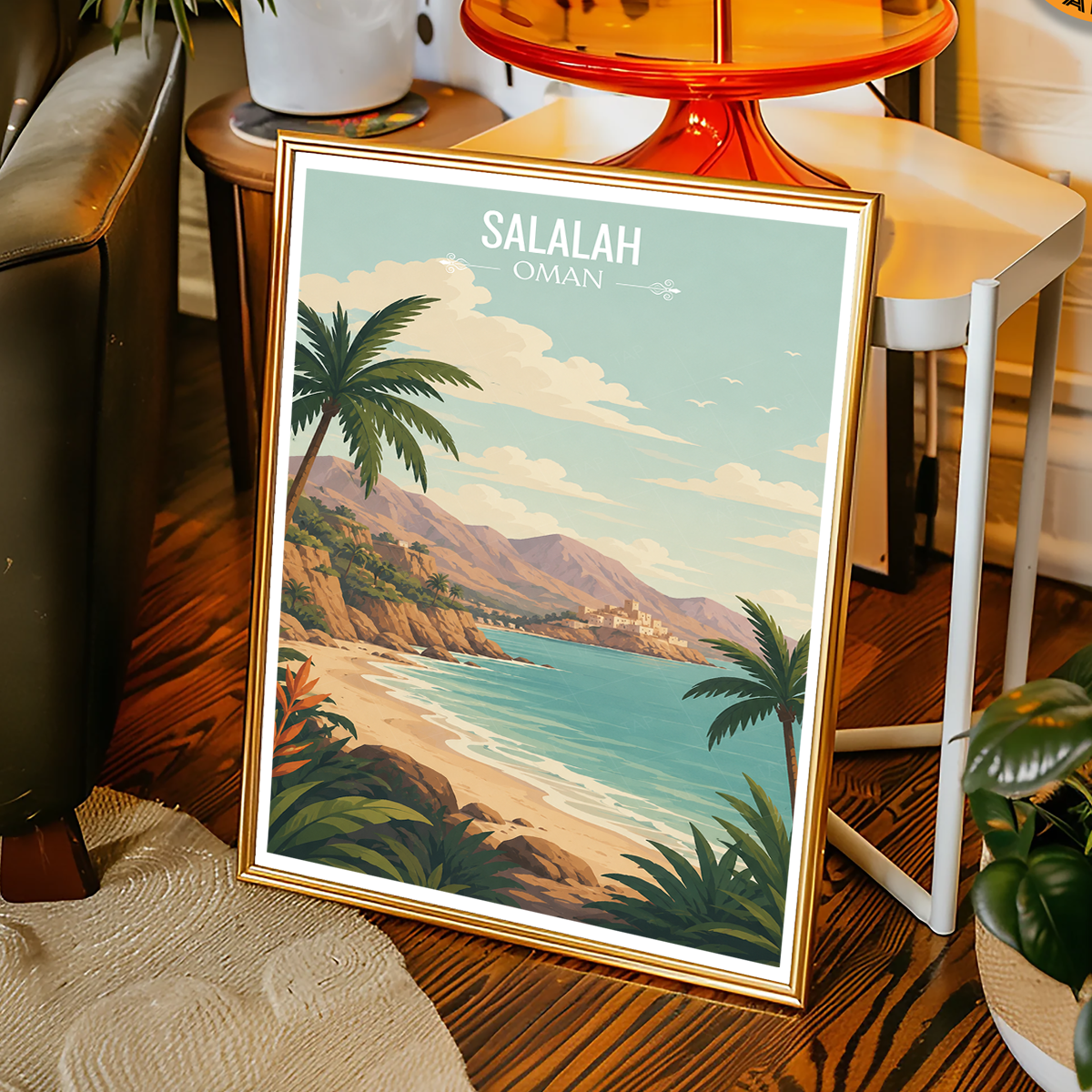 Salalah - Oman - Travel Art Wall Deco Poster - Art Print - Travel Art Poster