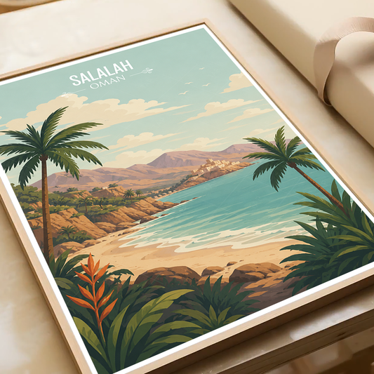 Salalah - Oman - Travel Art Wall Deco Poster - Art Print - Travel Art Poster