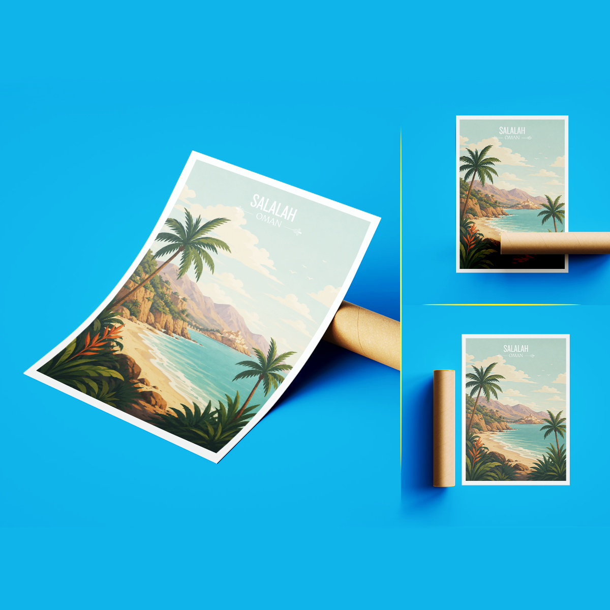 Salalah - Oman - Travel Art Wall Deco Poster - Art Print - Travel Art Poster