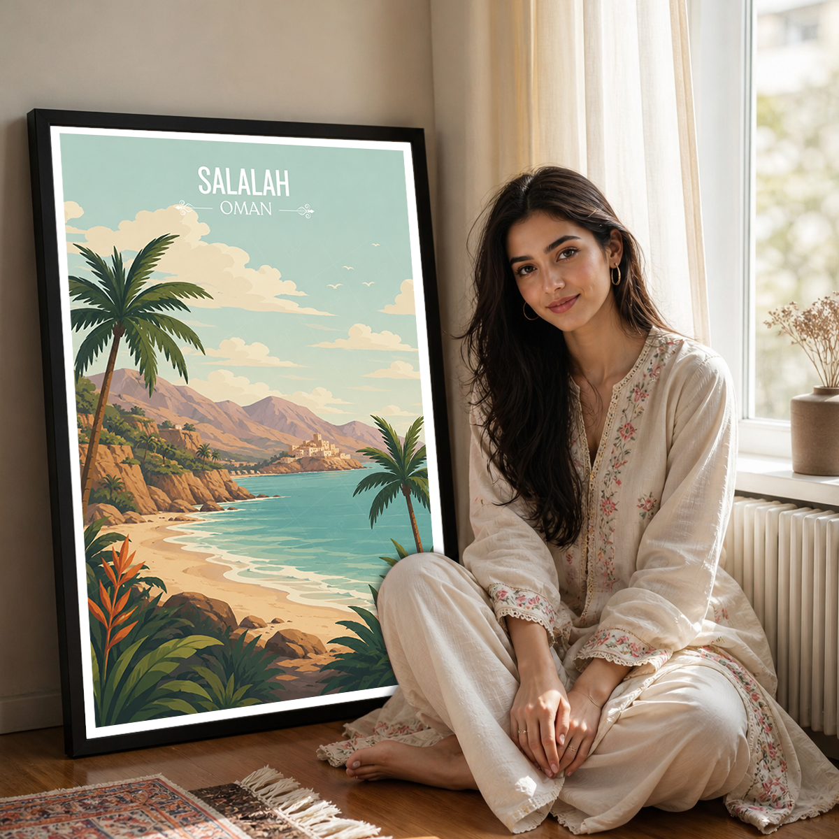 Salalah - Oman - Travel Art Wall Deco Poster - Art Print - Travel Art Poster
