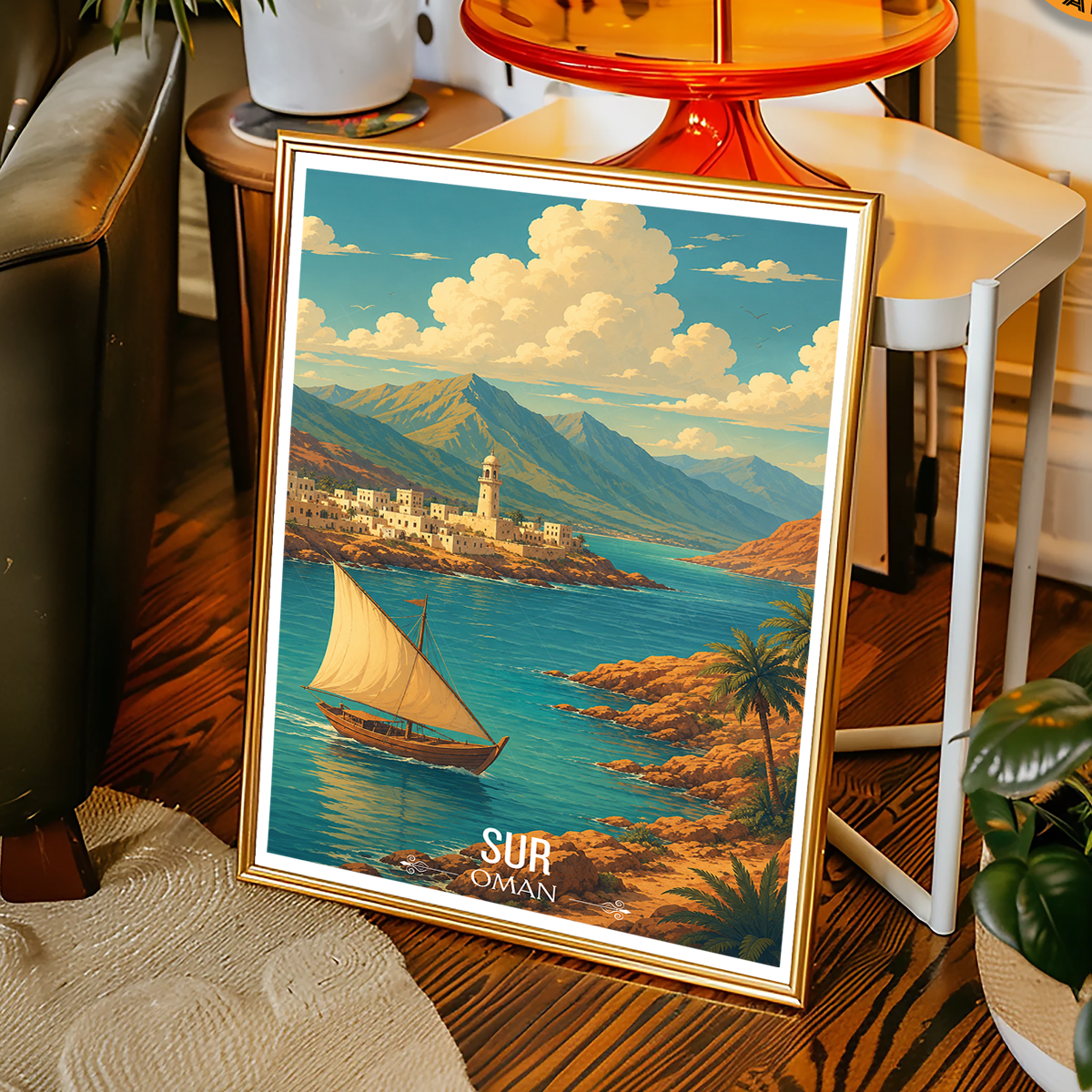 Sur - Oman - Travel Art Wall Deco Poster - Art Print - Travel Art Poster