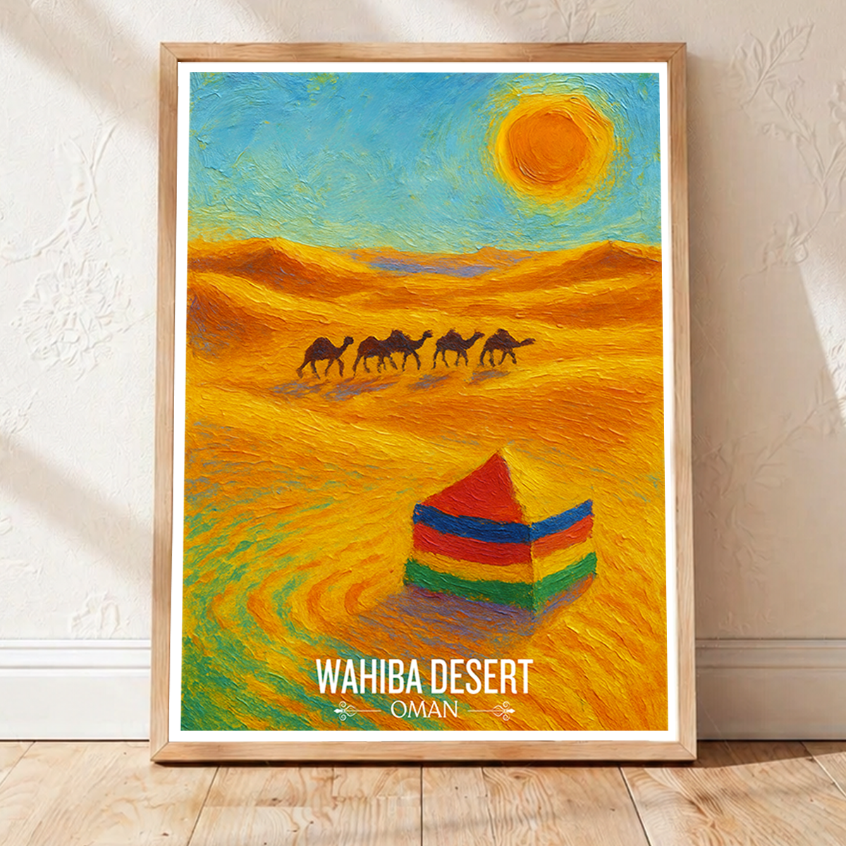 Wahiba Desert - Oman - Travel Art Wall Deco Poster - Art Print - Travel Art Poster