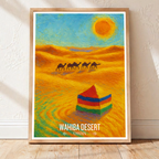 Wahiba Desert - Oman - Travel Art Wall Deco Poster - Art Print - Travel Art Poster
