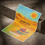 Wahiba Desert - Oman - Travel Art Wall Deco Poster - Art Print - Travel Art Poster