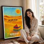 Wahiba Desert - Oman - Travel Art Wall Deco Poster - Art Print - Travel Art Poster