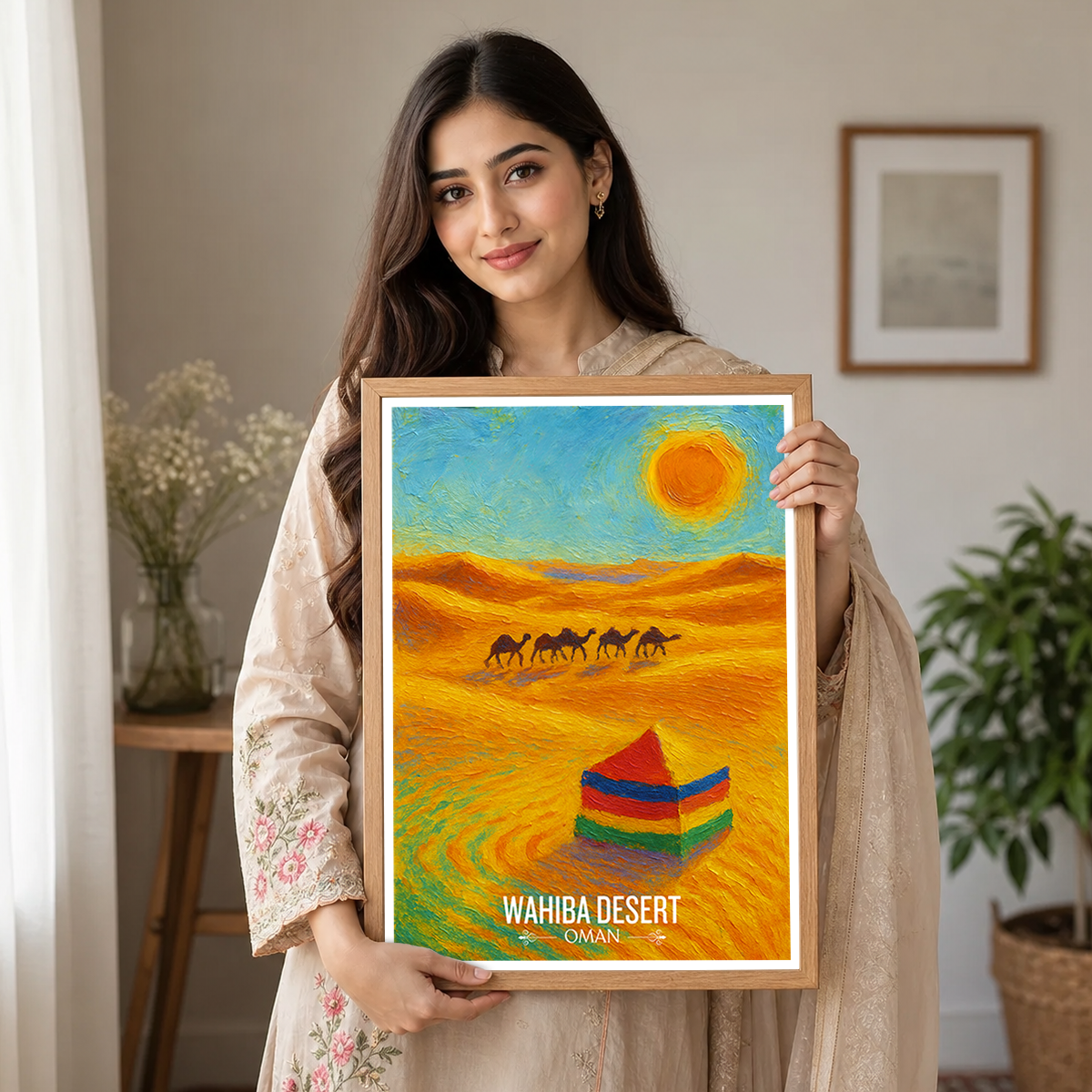 Wahiba Desert - Oman - Travel Art Wall Deco Poster - Art Print - Travel Art Poster