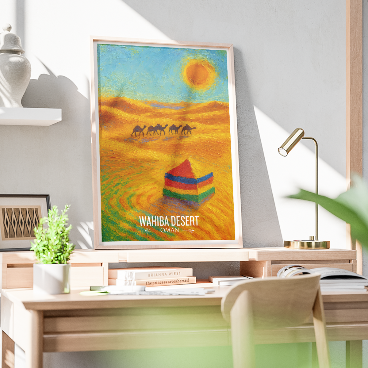 Wahiba Desert - Oman - Travel Art Wall Deco Poster - Art Print - Travel Art Poster