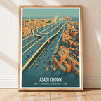 Azadi Chowk - Lahore - Travel Wall Art Print - - Travel Art Poster
