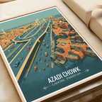 Azadi Chowk - Lahore - Travel Wall Art Print - - Travel Art Poster