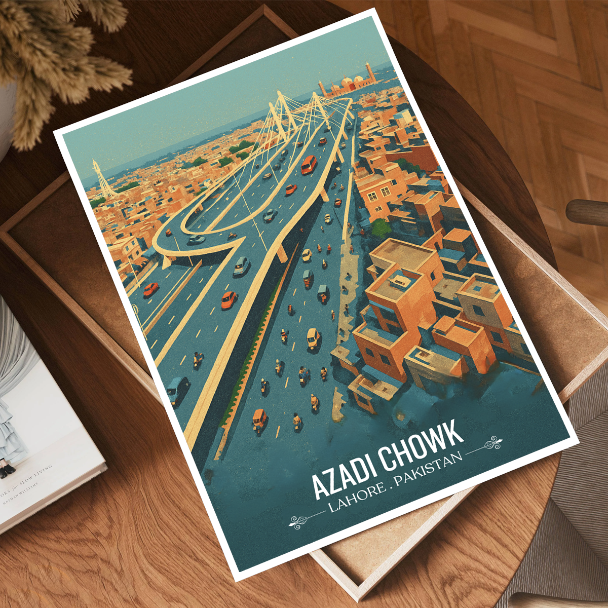 Azadi Chowk - Lahore - Travel Wall Art Print - - Travel Art Poster