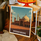 Badshahi Masjid - Lahore - Pakistan - Travel Wall Art Print - Art Print - Travel Art Poster