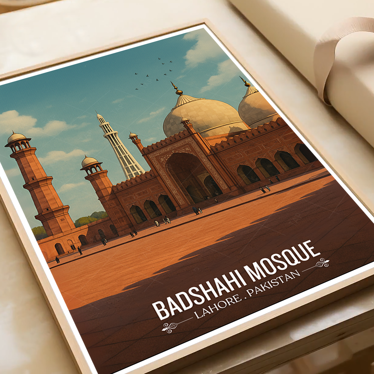 Badshahi Masjid - Lahore - Pakistan - Travel Wall Art Print - Art Print - Travel Art Poster