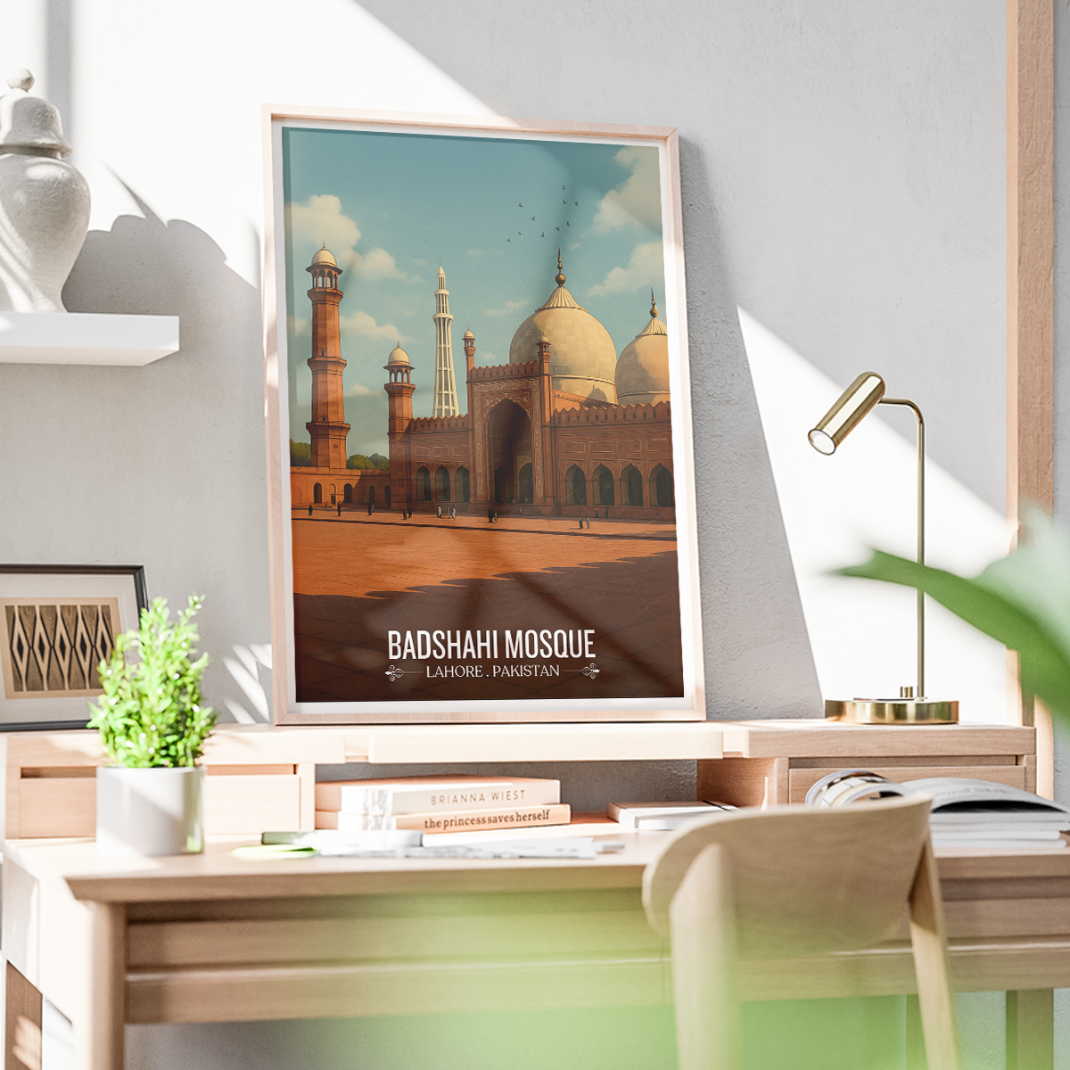 Badshahi Masjid - Lahore - Pakistan - Travel Wall Art Print - Art Print - Travel Art Poster