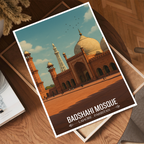Badshahi Masjid - Lahore - Pakistan - Travel Wall Art Print - Art Print - Travel Art Poster