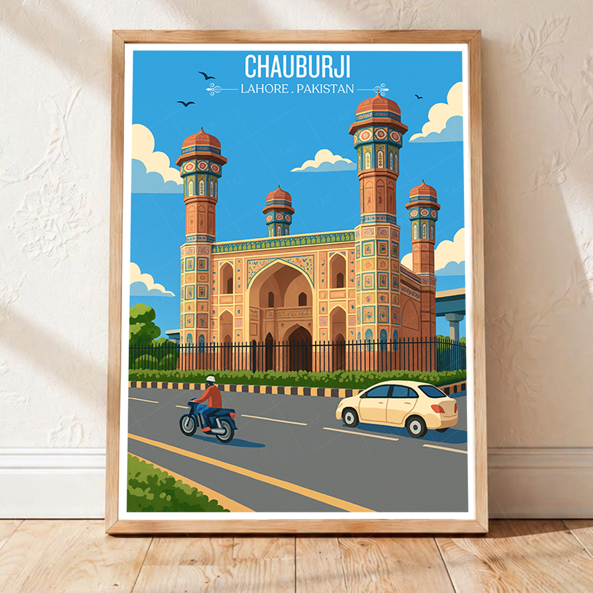 Chauburji - 4 Pillars Monument - Lahore - Travel Wall Art Print - - Travel Art Poster