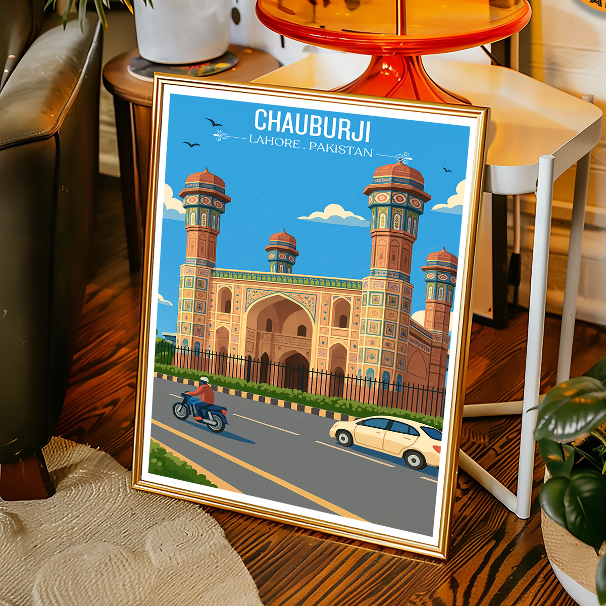 Chauburji - 4 Pillars Monument - Lahore - Travel Wall Art Print - - Travel Art Poster