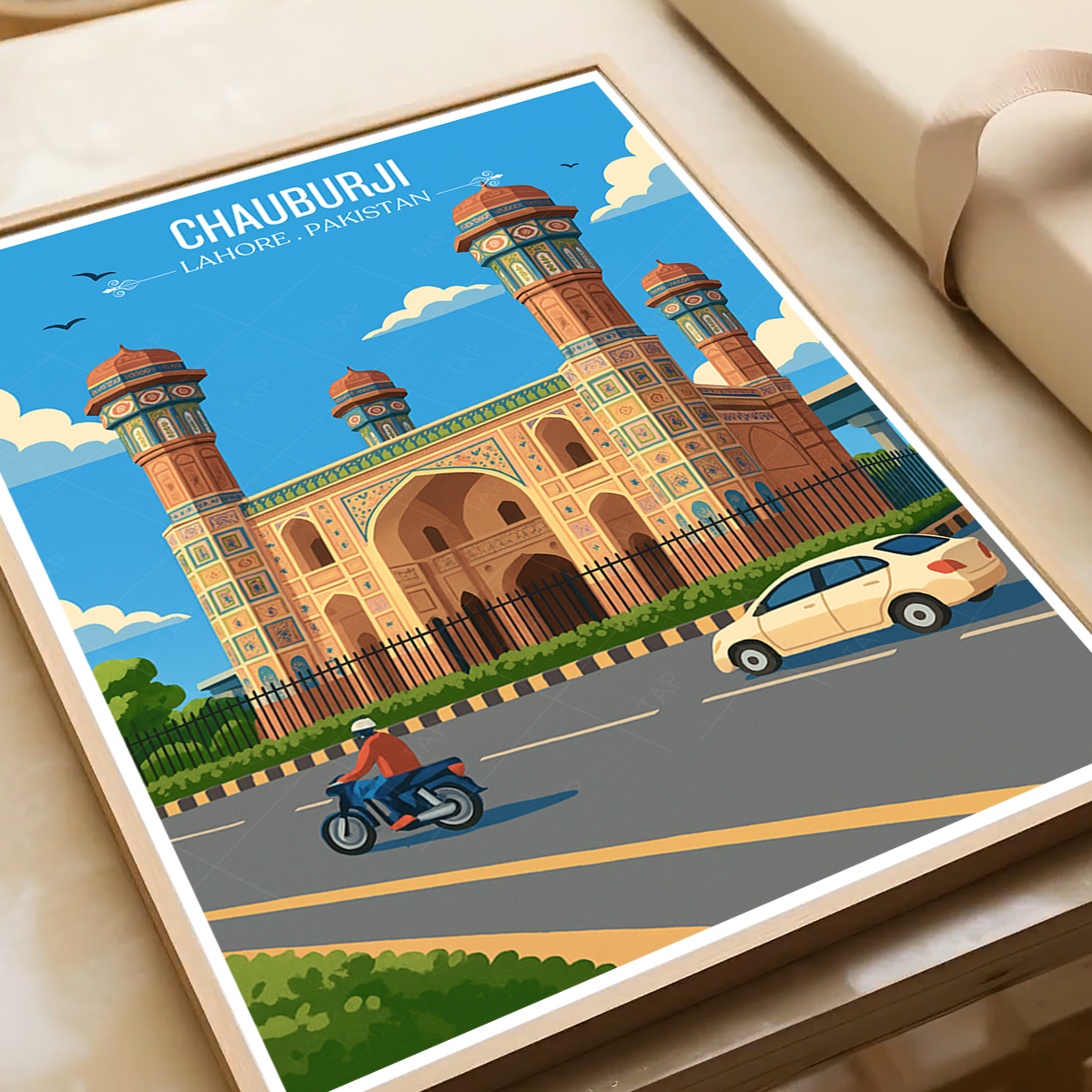 Chauburji - 4 Pillars Monument - Lahore - Travel Wall Art Print - - Travel Art Poster