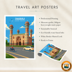 Chauburji - 4 Pillars Monument - Lahore - Travel Wall Art Print - - Travel Art Poster