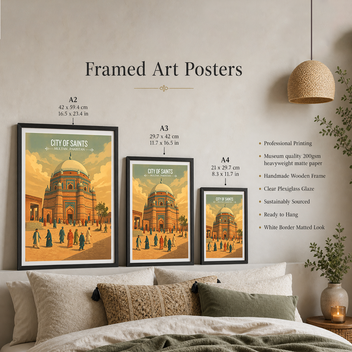City of Saints - Multan - Spiritual City - Travel Wall Art Print - - Travel Art Poster