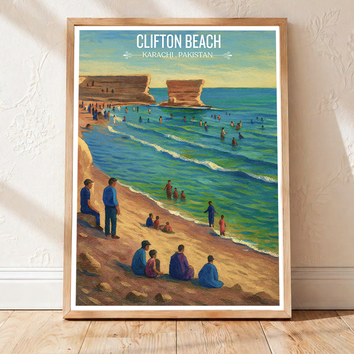 Clifton Beach - Karachi - Arabian Sea - Travel Wall Art Print - - Travel Art Poster