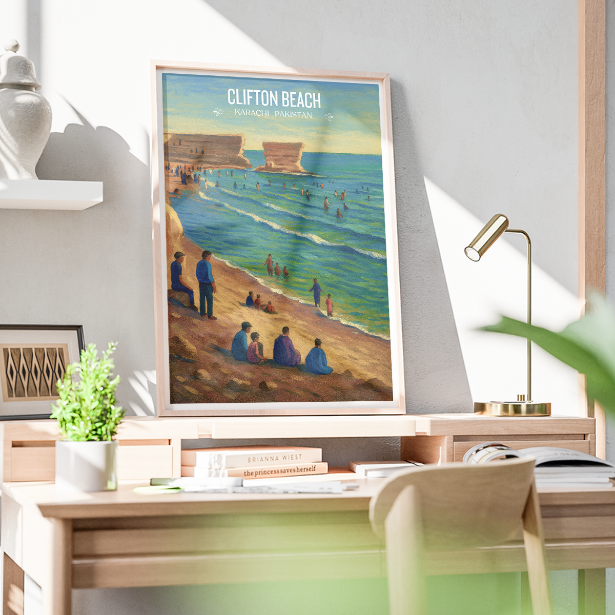 Clifton Beach - Karachi - Arabian Sea - Travel Wall Art Print - - Travel Art Poster