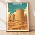 Darawar Fort - Rahim Yar Khan - Punjab - Travel Wall Art Print - - Travel Art Poster