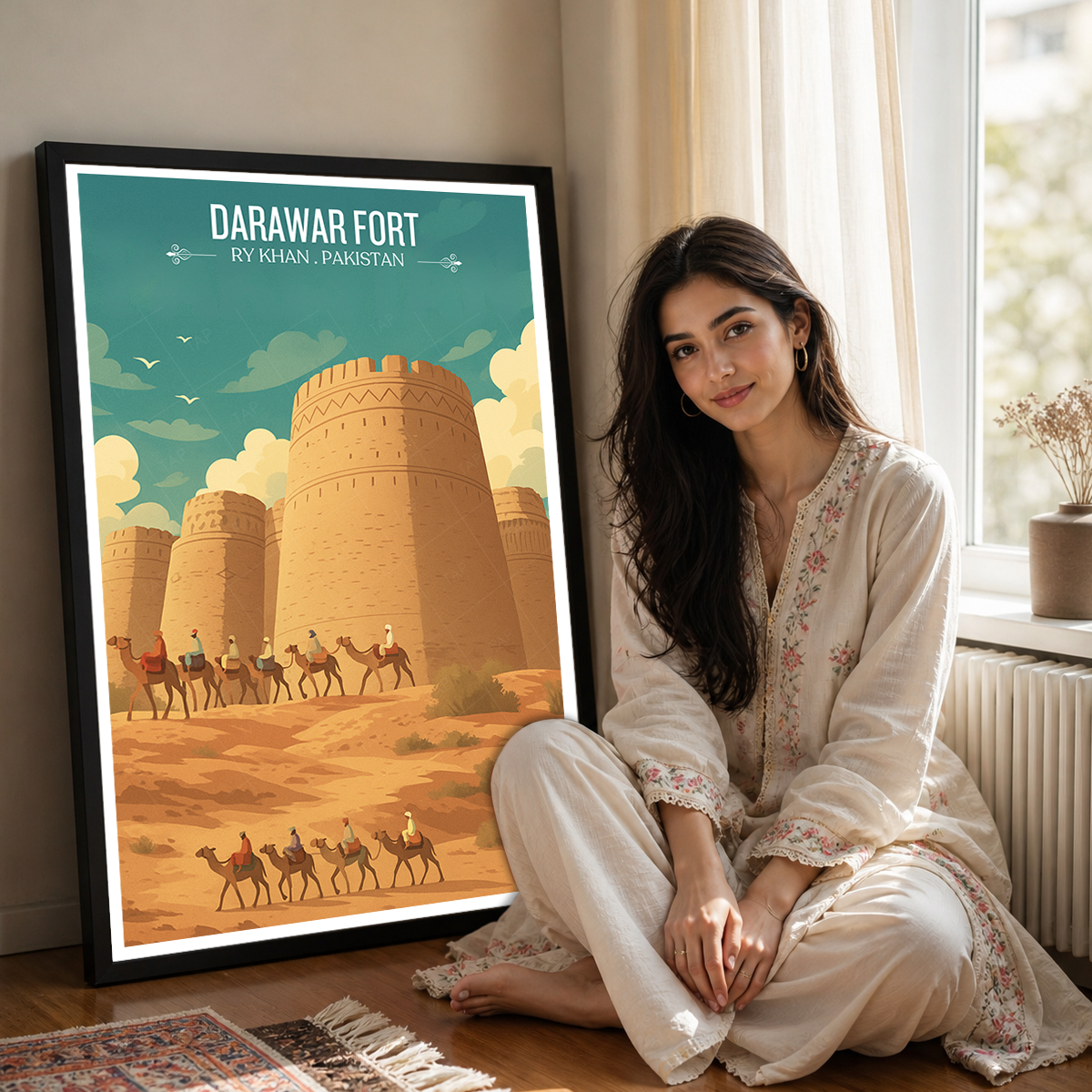 Darawar Fort - Rahim Yar Khan - Punjab - Travel Wall Art Print - - Travel Art Poster