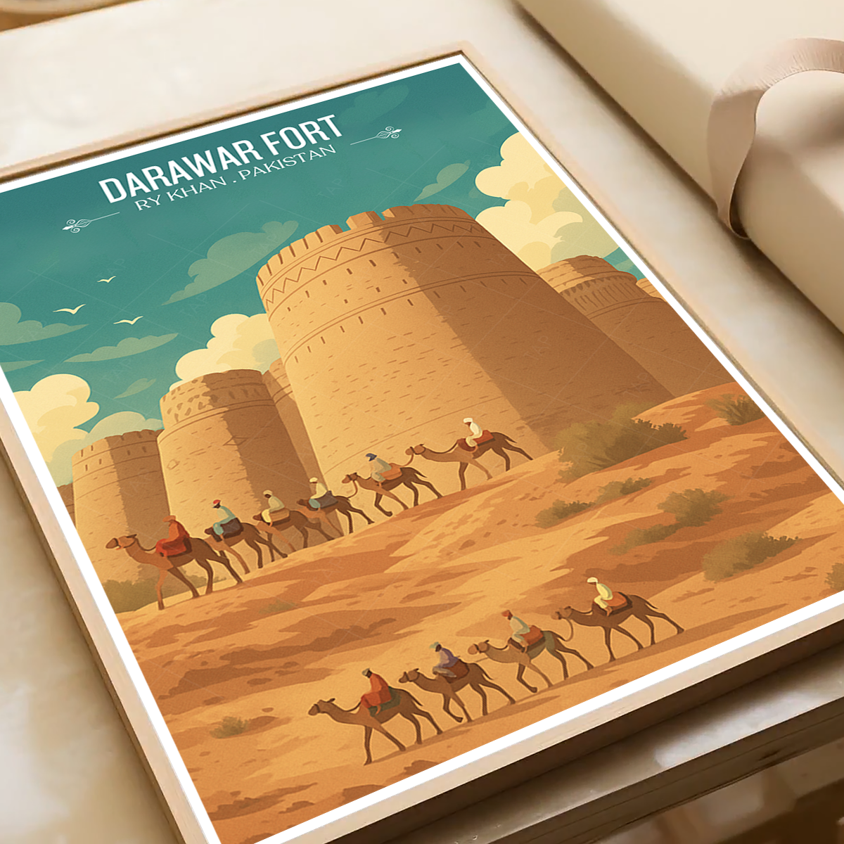 Darawar Fort - Rahim Yar Khan - Punjab - Travel Wall Art Print - - Travel Art Poster