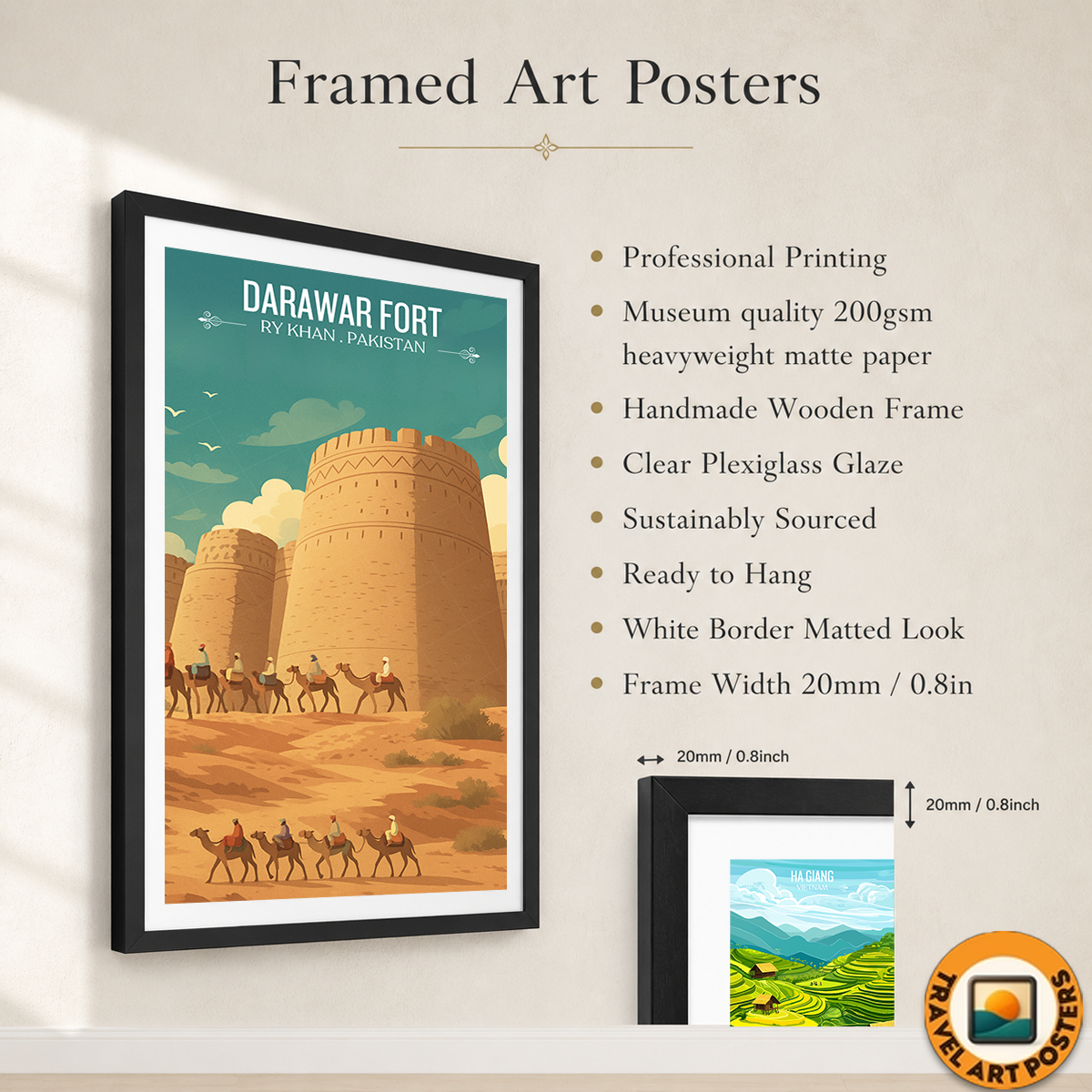 Darawar Fort - Rahim Yar Khan - Punjab - Travel Wall Art Print - - Travel Art Poster