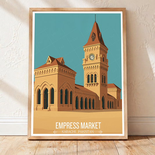 Empress Market - Karachi - Travel Wall Art Print - - Travel Art Poster